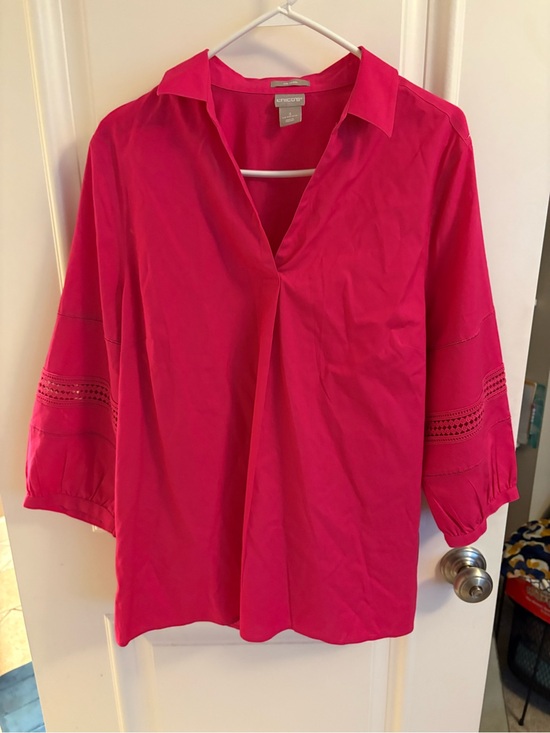 Chico's Tops - Chico's Bright Pink V Tunic Top